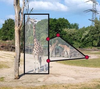 Später unsichtbaren Zonen auf dem Hintergrundbild